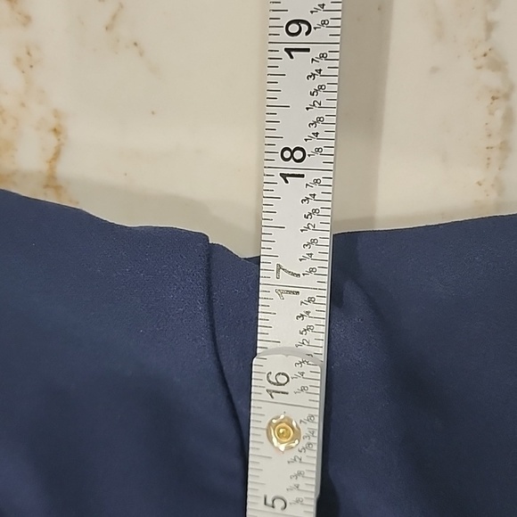 City Studio Navy cold shoulder cocktail dress, size 14W - Picture 6 of 7